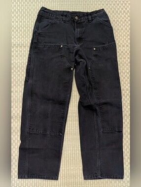 Carhartt WIP Work in Progress Double Knee Pants Faded Black Size 31 x 29.5